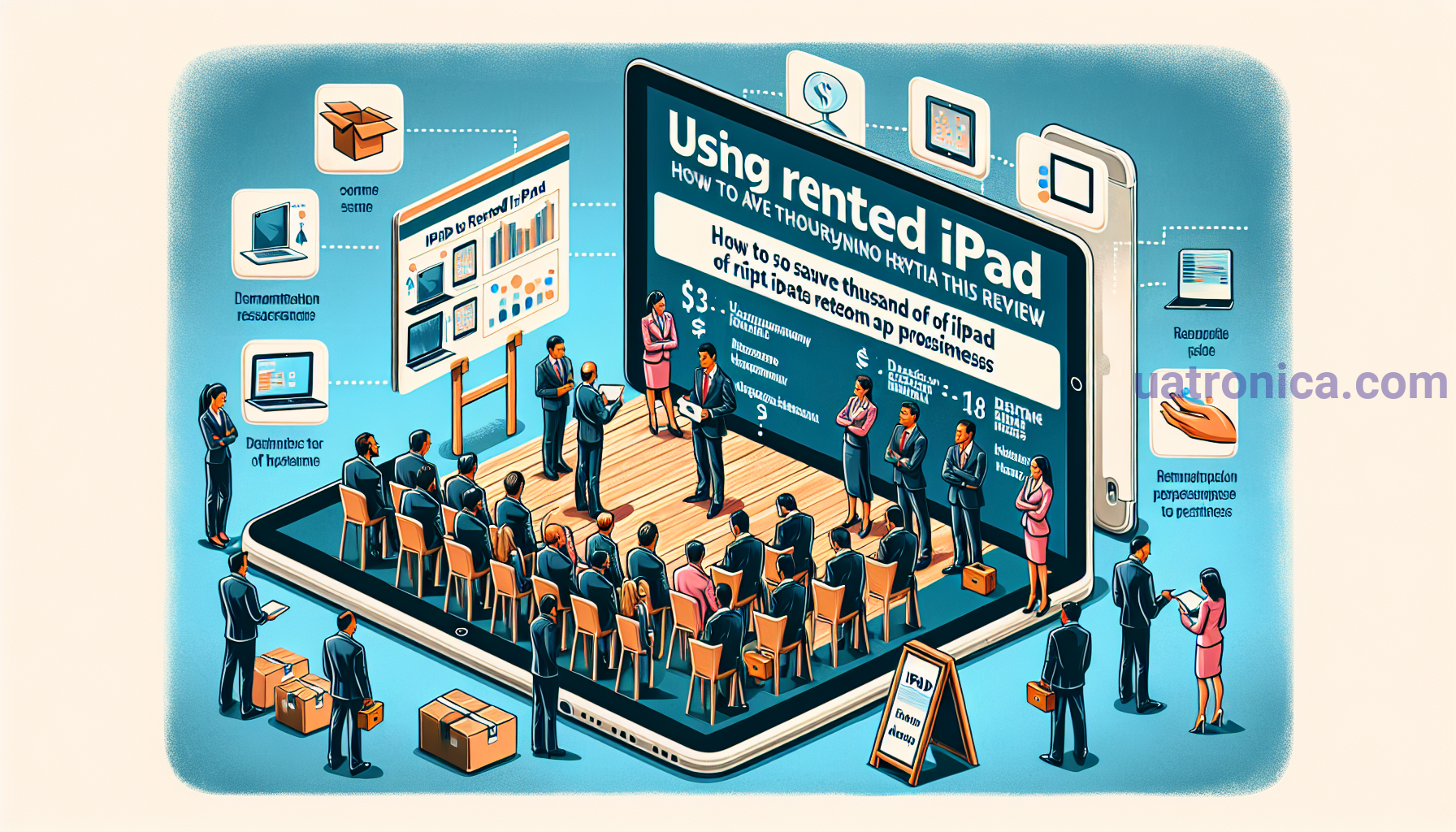Illustration for section: Variants of using a rented iPad for business Ore - iPad rental
